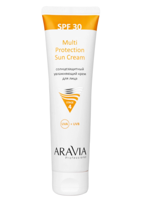 Солнцезащитный увлажняющий крем для лица Multi Protection Sun Cream SPF 30, 100 ARAVIA Professional 