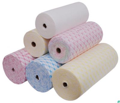 Салфетка спанлейс рулон 100 шт WHITE LINE голубая, 30*20 см