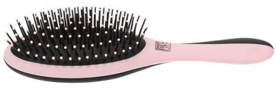 Щетка Dewal Beauty серия "Дуэт" с нейлоновым штифтом, овальная, розовая