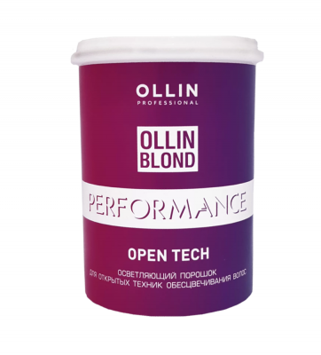Порошок осветляющий OLLIN BLOND PERFORMANCE OPEN TECH для открытых техник обесцвечивания волос, 500 г