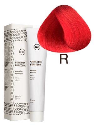Перманентный краситель для волос 360 PROFESSIONAL HAIRCOLOR красный, 100 мл